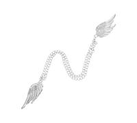 Men's Wing Brooch with Chain Exquisite Lapel Pin Shirts Coats Elegant Present for Men Women Detailed Craftsmanship Stylish Collar Accessory