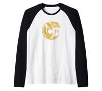 Mens Women Chinese New Year of The Dog Long Haired Dachshund Camiseta Manga Raglan