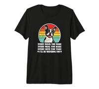 Mens Women Funny Retro Vintage Every Snack Make Bostie Lover Camiseta Premium