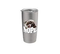 Mens Women Hunting Dog Sleep NOPE German Shorthaired Pointer Vaso térmico de acero inoxidable de doble pared