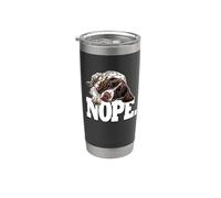 Mens Women Hunting Dog Sleep NOPE German Shorthaired Pointer Vaso térmico de acero inoxidable de doble pared