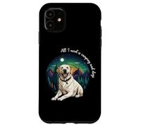 Mens & Womens All I Need Is Camping & Yellow Lab Dog Lover Carcasa para iPhone 11