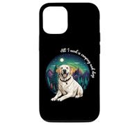 Mens & Womens All I Need Is Camping & Yellow Lab Dog Lover Carcasa para iPhone 12/12 Pro