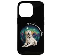 Mens & Womens All I Need Is Camping & Yellow Lab Dog Lover Carcasa para iPhone 13 Pro