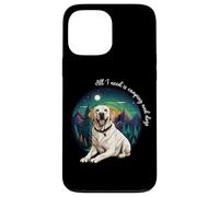 Mens & Womens All I Need Is Camping & Yellow Lab Dog Lover Carcasa para iPhone 13 Pro Max