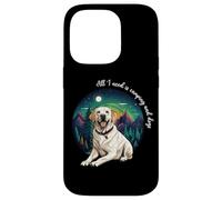 Mens & Womens All I Need Is Camping & Yellow Lab Dog Lover Carcasa para iPhone 14 Pro