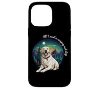 Mens & Womens All I Need Is Camping & Yellow Lab Dog Lover Carcasa para iPhone 14 Pro Max