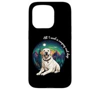 Mens & Womens All I Need Is Camping & Yellow Lab Dog Lover Carcasa para iPhone 15 Pro