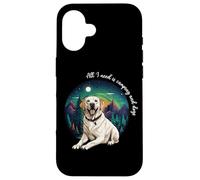 Mens & Womens All I Need Is Camping & Yellow Lab Dog Lover Carcasa para iPhone 16