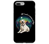Mens & Womens All I Need Is Camping & Yellow Lab Dog Lover Carcasa para iPhone 7 Plus/8 Plus