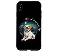 Mens & Womens All I Need Is Camping & Yellow Lab Dog Lover Carcasa para iPhone XS Max