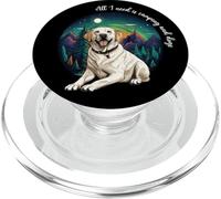 Mens & Womens All I Need Is Camping & Yellow Lab Dog Lover PopSockets PopGrip para MagSafe
