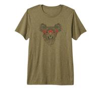 Mens Womens Cute Funny Hipster Red Glasses Koala Bear Lover Camiseta Premium