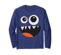 Men's Women's Cute Monster Face Costume Halloween Manga Larga