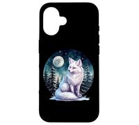 Mens Womens Cute Winter Snow White Arctic Fox Lover Carcasa para iPhone 16
