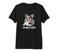 Mens Womens Do What I Want Blue Merle Cardigan Corgi Lover Camiseta Premium