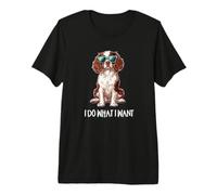 Mens Womens Funny Do What I Want Brittany Spaniel Lover Camiseta Premium