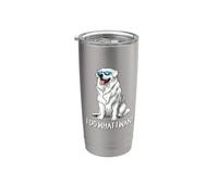 Mens Womens Funny Do What I Want Kids Great Pyrenees Lover Vaso térmico de acero inoxidable de doble pared