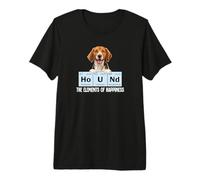 Mens Womens Funny Elements Happiness American Foxhound Lover Camiseta Premium