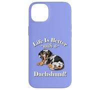 Mens & Womens Funny Life Is Better Dapple Dachshund Lover Carcasa para iPhone 14 Plus