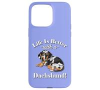 Mens & Womens Funny Life Is Better Dapple Dachshund Lover Carcasa para iPhone 15 Pro Max