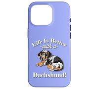 Mens & Womens Funny Life Is Better Dapple Dachshund Lover Carcasa para iPhone 16 Pro