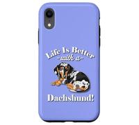 Mens & Womens Funny Life Is Better Dapple Dachshund Lover Carcasa para iPhone XR