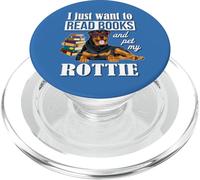 Mens Womens Funny Nerdy Read Books & Pet My Rottweiler Lover PopSockets PopGrip para MagSafe