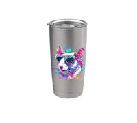 Mens Womens Funny Retro Vintage 80s 90s Pet Rat Lover Vaso térmico de acero inoxidable de doble pared