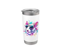 Mens Womens Funny Retro Vintage 80s 90s Pet Rat Lover Vaso térmico de acero inoxidable de doble pared