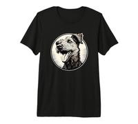 Mens Womens Funny Retro Vintage Logo Irish Terrier Lover Camiseta Premium