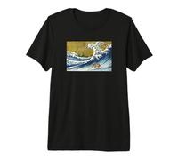 Mens Womens Funny Retro Vintage Surfing Wave Armadillo Lover Camiseta Premium