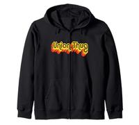 Mens Womens Girls 70s Retro Vintage Union Thug Sudadera con Capucha
