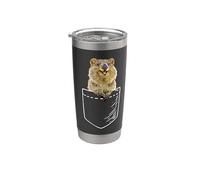 Mens Womens Girls Boys Cute Funny Kids Pocket Quokka Lover Vaso térmico de acero inoxidable de doble pared