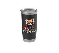 Mens Womens Girls Cute Do What I Want Red Panda Lover Vaso térmico de acero inoxidable de doble pared