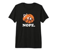 Mens Womens Girls Cute Kawaii Nope Nap Sleep Red Panda Lover Camiseta Premium