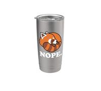 Mens Womens Girls Cute Kawaii NOPE Nap Sleep Red Panda Lover Vaso térmico de acero inoxidable de doble pared