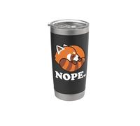 Mens Womens Girls Cute Kawaii NOPE Nap Sleep Red Panda Lover Vaso térmico de acero inoxidable de doble pared