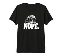 Mens Womens Girls Funny Napping Nope Piebald Dachshund Lover Camiseta Premium