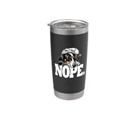 Mens Womens Girls Funny Napping NOPE Piebald Dachshund Lover Vaso térmico de acero inoxidable de doble pared