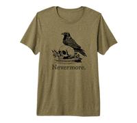 Mens Womens Girls Goth EMO Black Quoth The Raven Nevermore Camiseta Premium