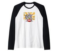Mens Womens Girls Kids Kawaii Ramen Pet Chinchilla Lover Camiseta Manga Raglan