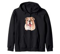 Mens Womens Girls Kids Watercolor Old English Bulldog Lover Sudadera con Capucha