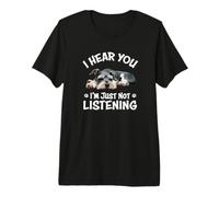 Mens Womens Hear You Not Listening Miniature Schnauzer Lover Camiseta Premium