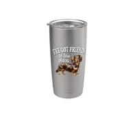 Mens Womens Kid Friends In Low Places Dapple Dachshund Lover Vaso térmico de acero inoxidable de doble pared