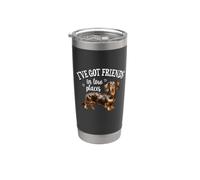 Mens Womens Kid Friends In Low Places Dapple Dachshund Lover Vaso térmico de acero inoxidable de doble pared