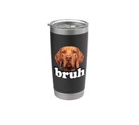 Mens Womens Kids Boys Funny Bro Bruh Vizsla Dog Lover Vaso térmico de acero inoxidable de doble pared