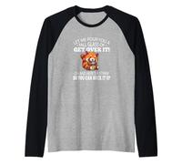 Mens Womens Kids Boys Girls Cute Get Over It Red Panda Lover Camiseta Manga Raglan