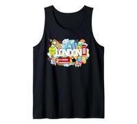 Men's Women's Kids Cool London Vibes, London Graffiti Colors Camiseta sin Mangas