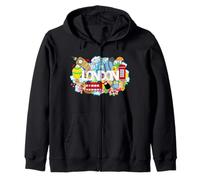 Men's Women's Kids Cool London Vibes, London Graffiti Colors Sudadera con Capucha